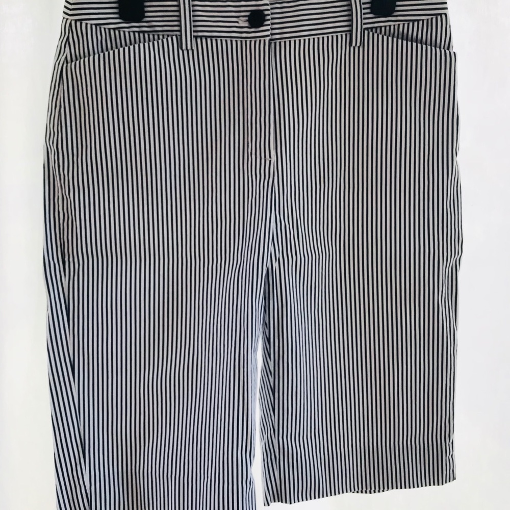 Jones New York Stripe Navy/White Seersucker Shorts